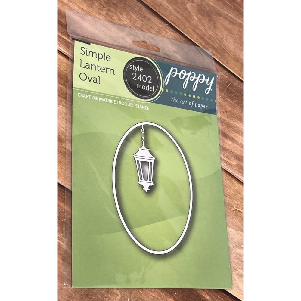 Poppystamps Simple Lantern Oval Craft Die Set 2402  STENCIL